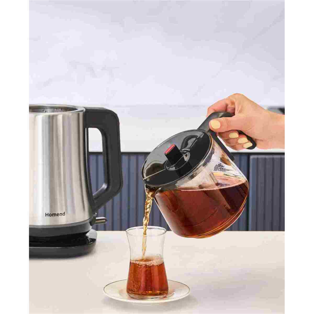 HOMEND Royaltea Elegant 1777H Inox Çay Makinesi - Görsel 6