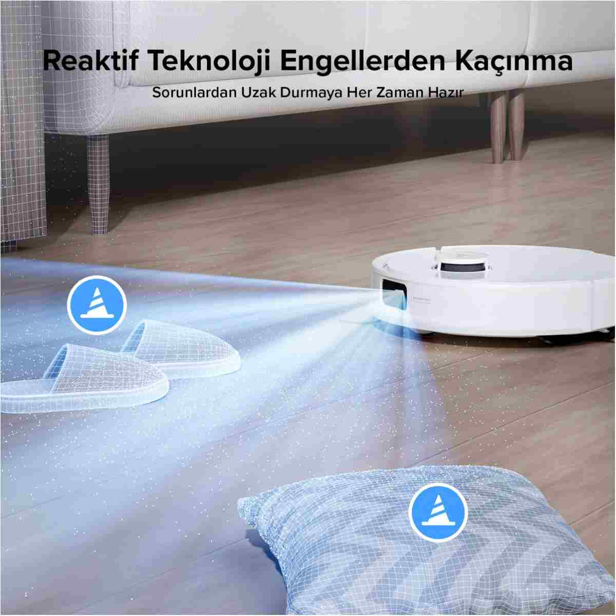 Roborock Q8 Max Pro Plus Akıllı Robot Süpürge Beyaz - Görsel 9