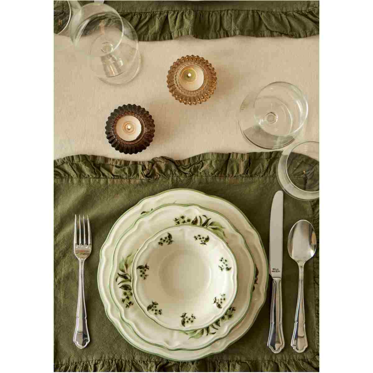 Bella Maison Julia Stoneware 24 Parça 6 Kişilik Yemek Takımı Yeşil - Görsel 3