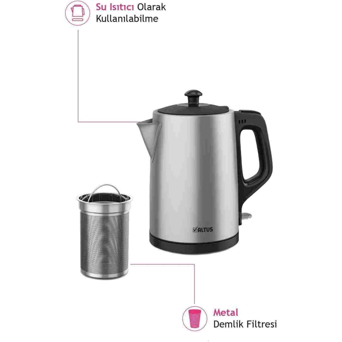 Altus Al 795 Ic Cam & Inox Çay Makinesi - Görsel 6