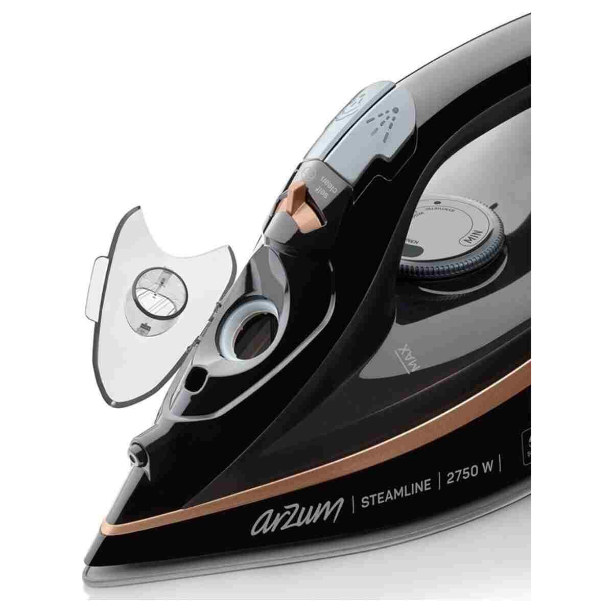 Arzum AR6025 Steamline Optimal Seramik Taban Buharlı Ütü 2750W, 190 g/min Şok Buhar, Siyah - Görsel 10