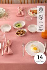 Emsan Cozy 14 Parça 6 Kişilik Kahvaltı Takımı Pembe - Görsel 12