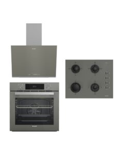 Arçelik Yeni Gri Üçlü Buhar Destekli Cam Ankastre Set (AFC 341 G ADE 606-4G OCD T 651 EG)