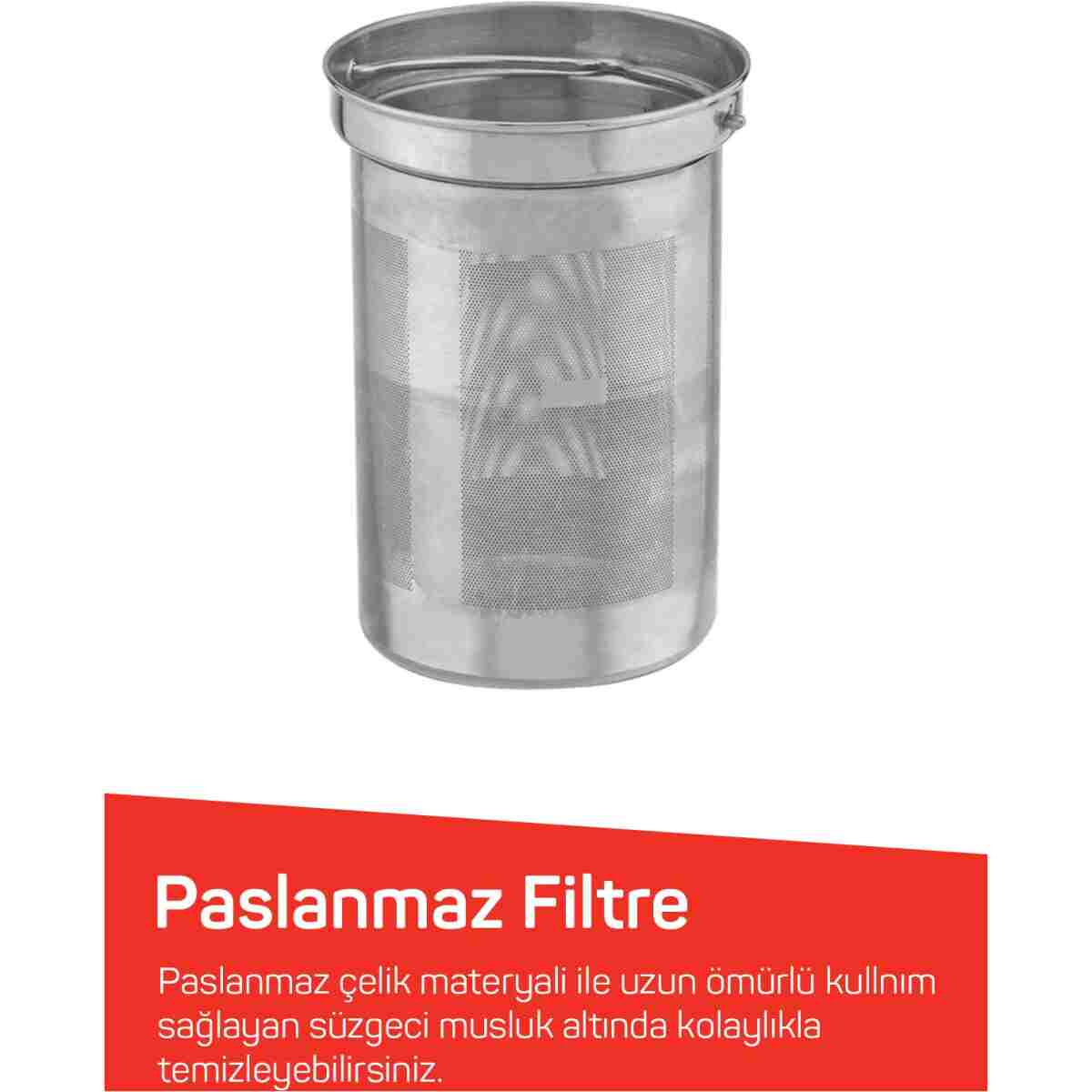 Arzum AR3129 Deminde Çay Makinesi 1800W, 1 L Demlik Kapasitesi, Inox - Görsel 6