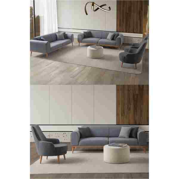 EDSY HOME Rebull 3+3+1+1 Koltuk Takımı Gri Renk
