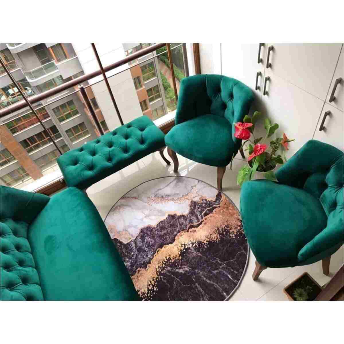 ElizzanMobilya Nev Elizzan Garden Zümrüt Yeşili Koltuk Takımı 001 - Görsel 9