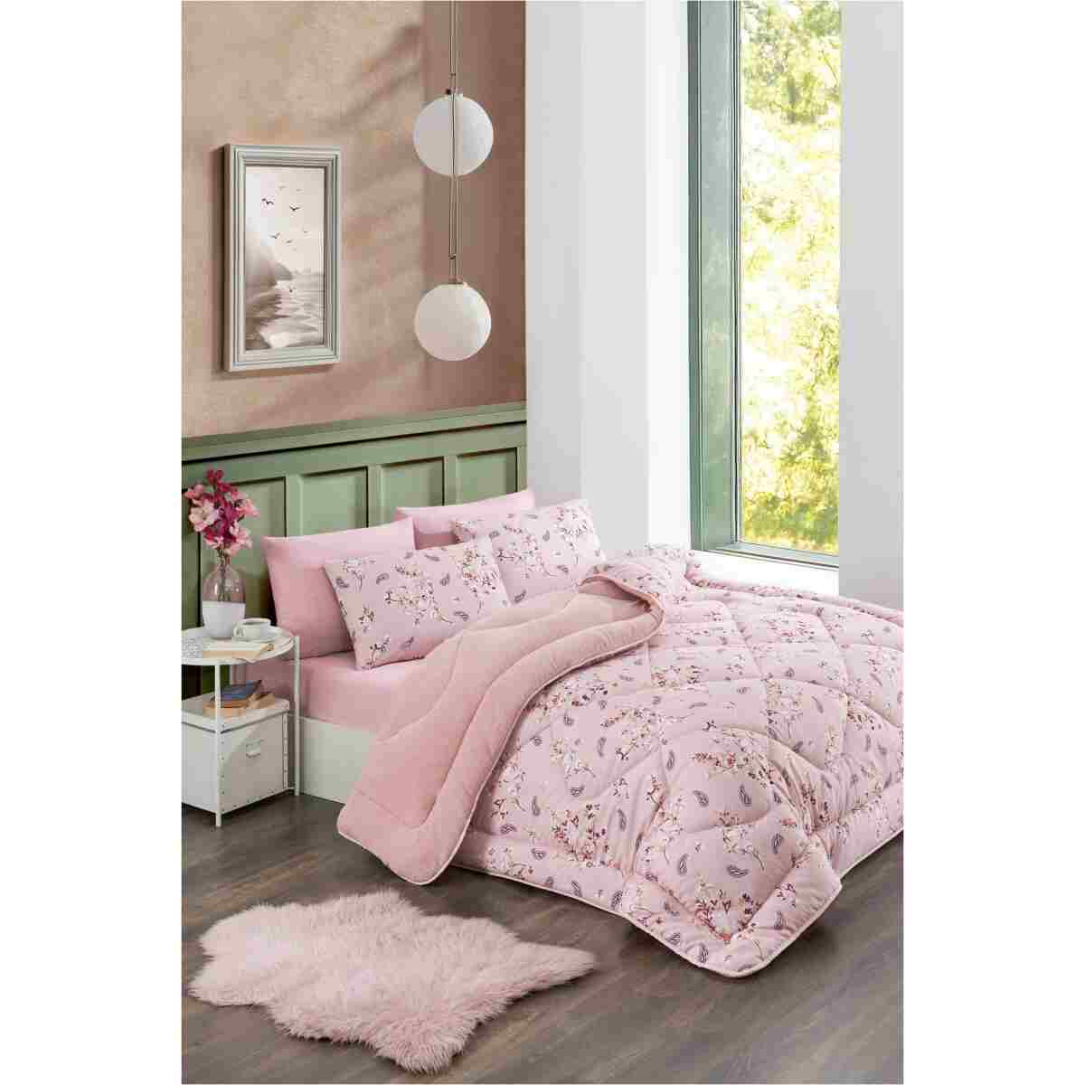 MARLA HOME Çift Kişilik Welsoft Yorgan Uyku Seti | Lastikli Çarşaflı | Bahar - Görsel 8