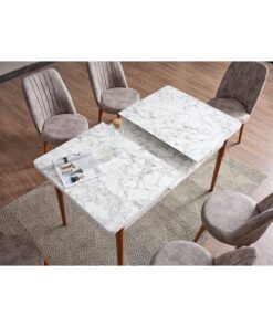 Alternative view of ADAHOME 80x130(KAPALI) 80x170(AÇIK) Yemek Odası Takımı Mutfak Masası Takımı Yemek Masası 6 Kişilik