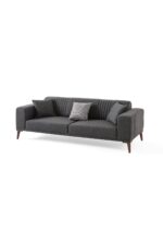 EDSY HOME Regnar 3+3+1+1 Koltuk Takımı Antrasit - Görsel 6
