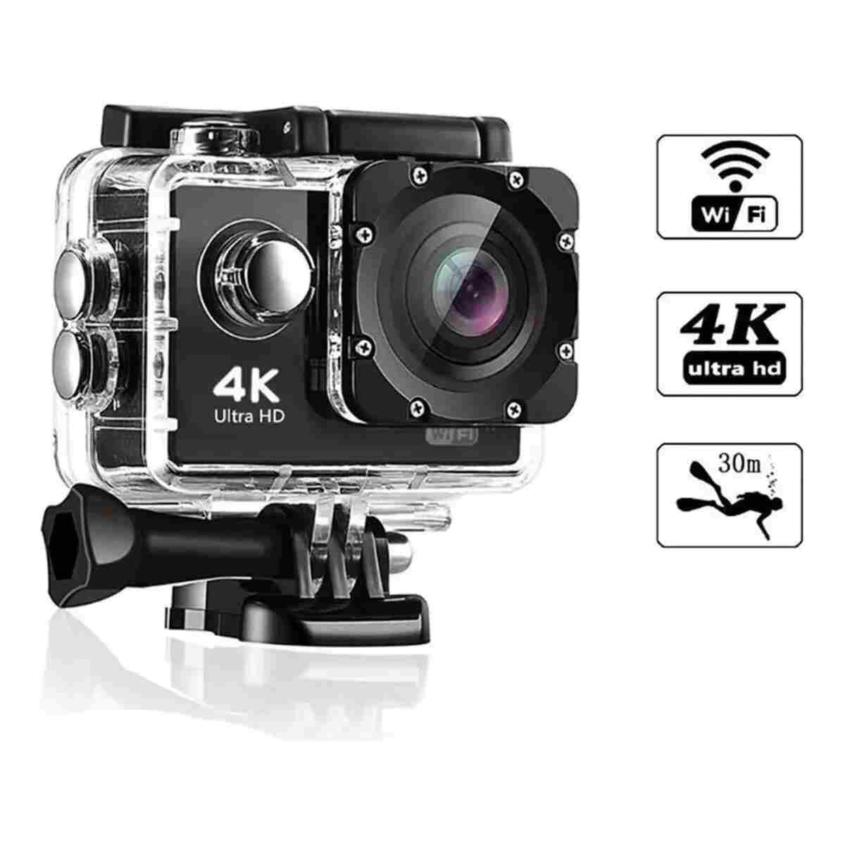 Mmctech 4K Ultra Hd 12Mp Wifi Waterproof 30m Su Geçirmez Aksiyon Kamera - Görsel 2