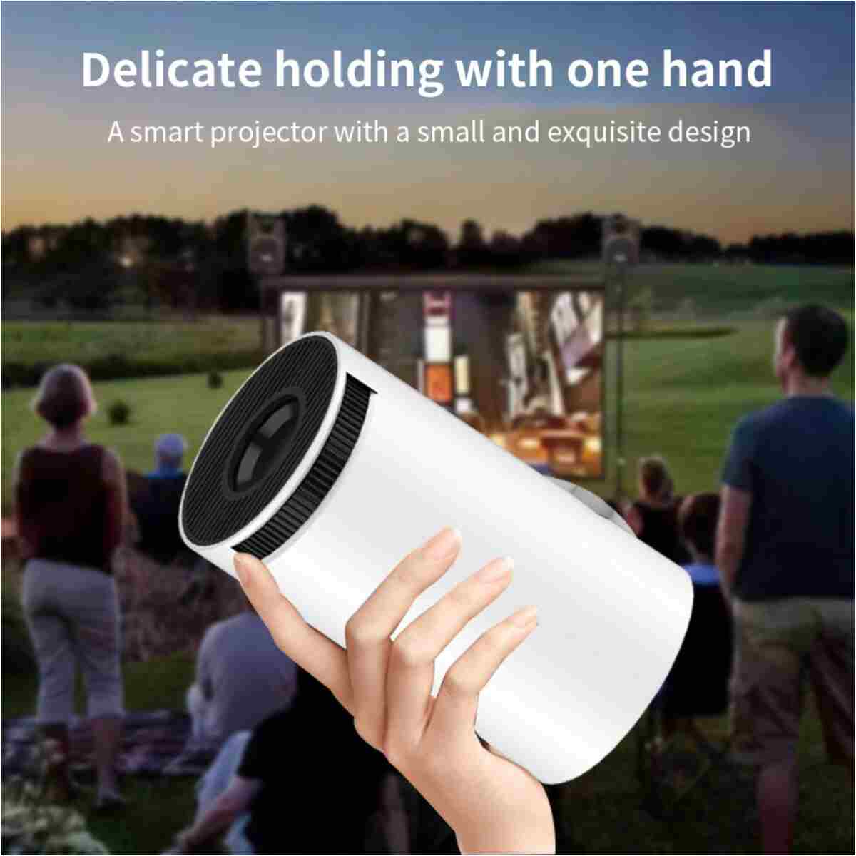 Magcubic Mini Beyaz Taşınabilir Sinema Projektörü 720p Ev Sineması Bluetooth Android Projeksiyon. - Görsel 2