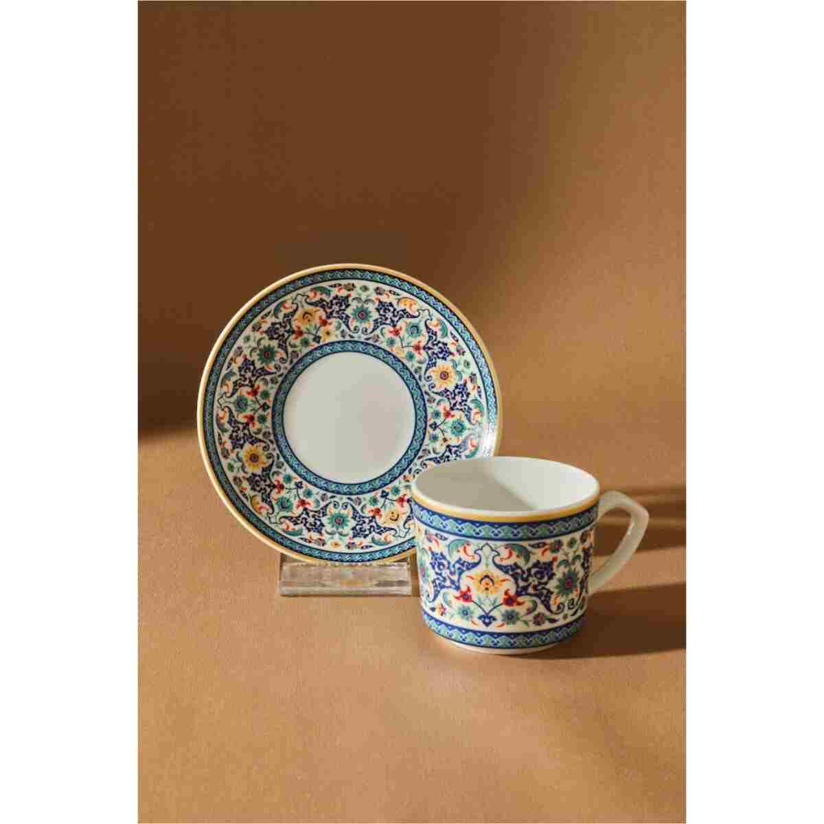 Karaca Beylerbeyi 6 Kişilik Kahve Fincan Takımı 80 ml - Görsel 10