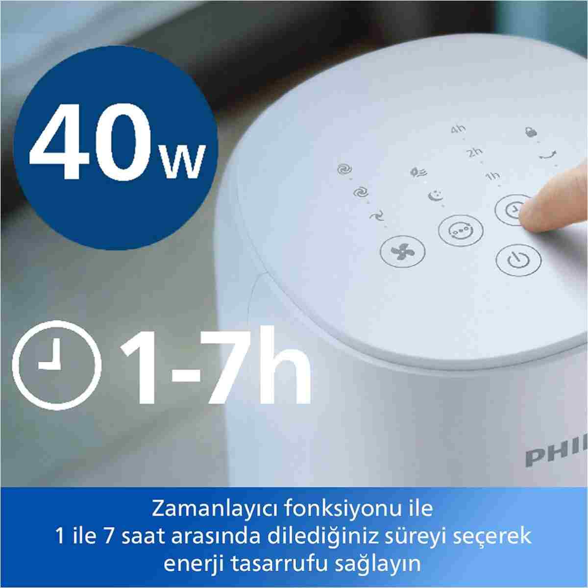 Philips CX5535/00 5000 Serisi Kule Tipi Vantilatör, Uzaktan Kumanda, Aroma Difüzyonu, 40 W, 28 dB, 2230 m3/sa - Görsel 11