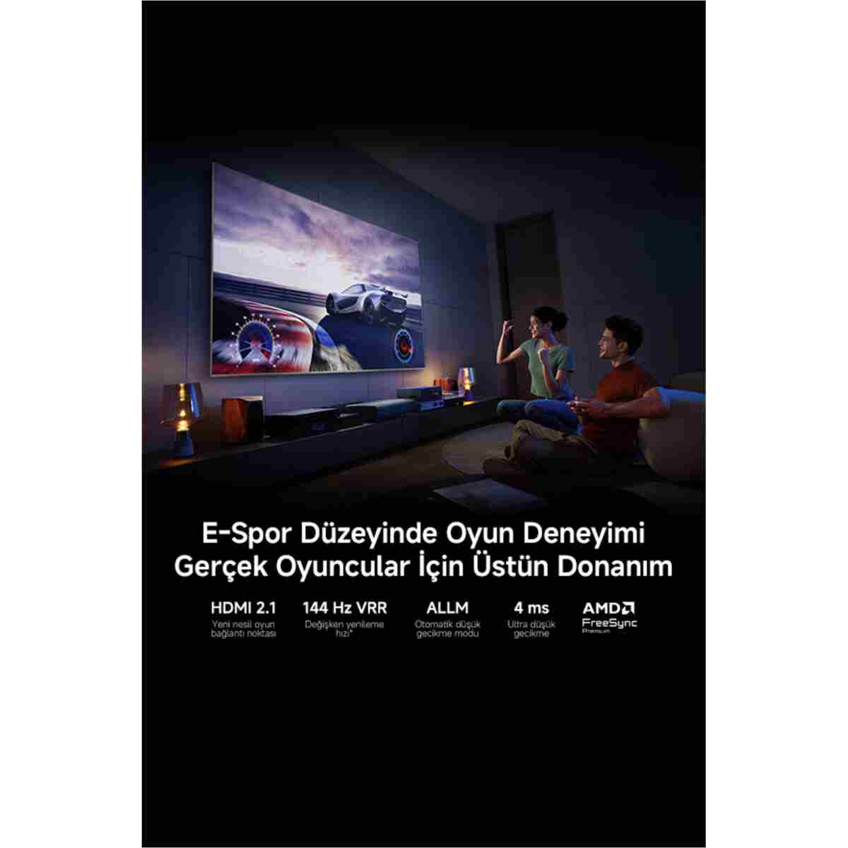 Xiaomi TV Max 100 2025 - 100" 254 4K Ultra HD QLED 144 Hz AirPlay Destekli Uydu Alıcılı Google Smart TV - Görsel 9