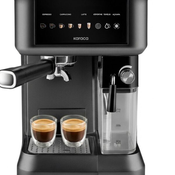 Karaca MyCaffe Barista S10 Entegre Süt Hazneli Otomatik Espresso Latte ve Cappuccino Mak. MatteBlack