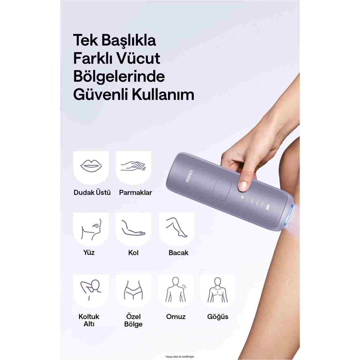 Ulike Air 3 Acıyı Önleyen Sapphire Buz Soğutma IPL Lazer Epilasyon Aleti Mor, 700.000 Atım, Deri Kutulu - Görsel 6