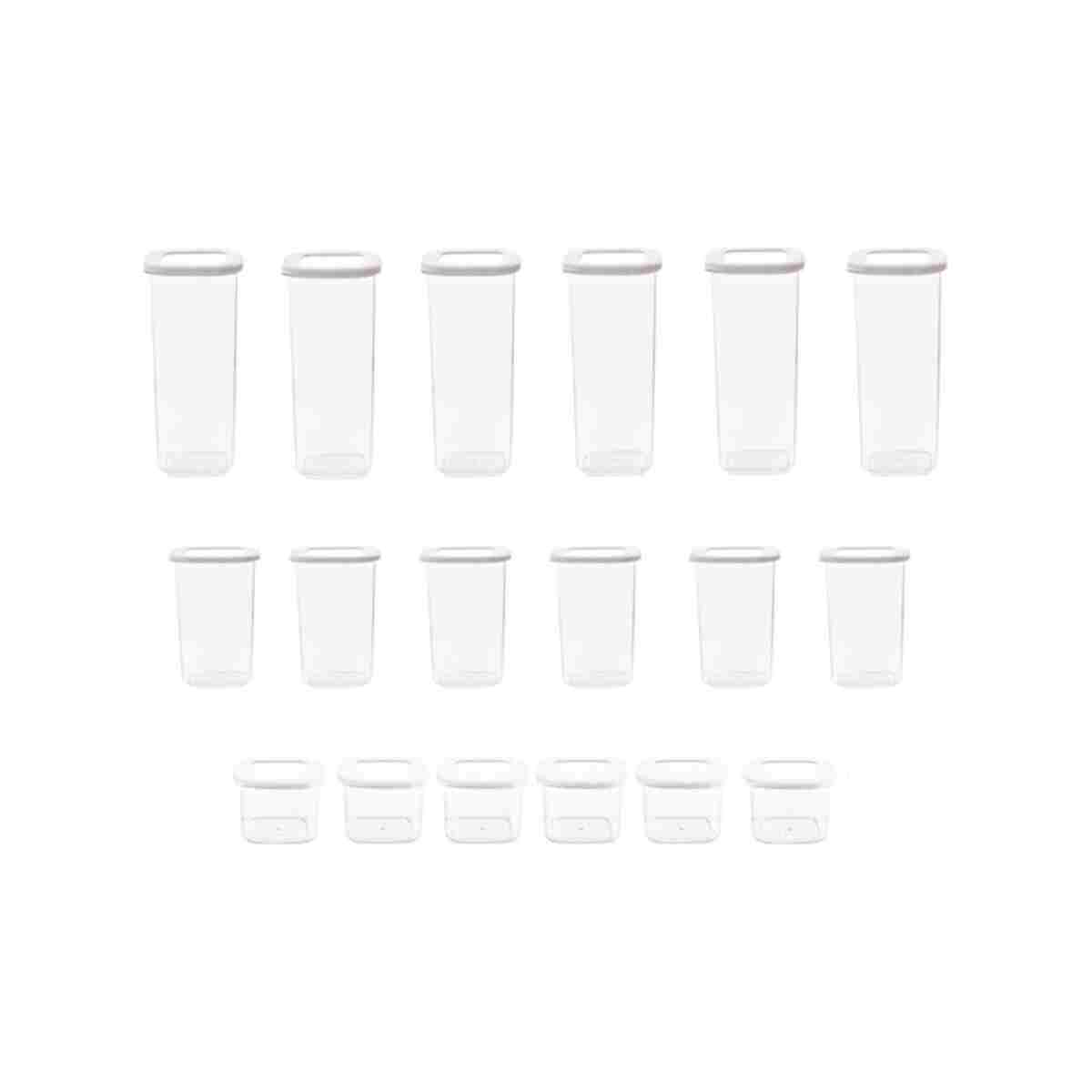 Vienev Foly Etiketli Kare Erzak Saklama Kabı 18'li Set 6x(0,55 LİTRE, 1,2 LİTRE, 1,75 LİTRE) - Görsel 4