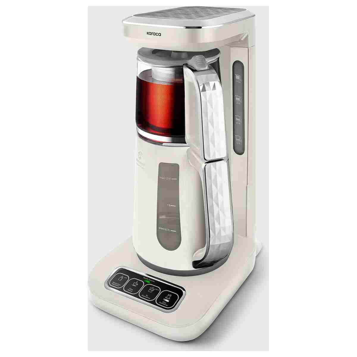 Karaca Çaysever Robotea Pro Quartz 4 in 1 Konuşan Çay Makinesi Creamy - Görsel 2