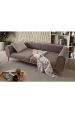 EDSY HOME Rebull 3+3+1+1 Koltuk Takımı Kahverengi - Görsel 4