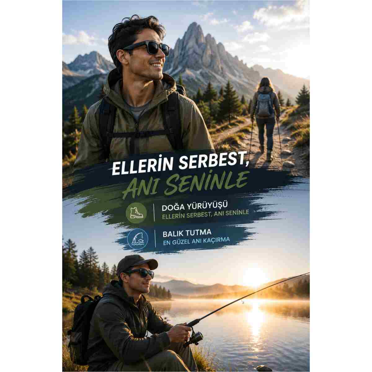 Zineets Ultra HD Eller Serbest Wifi Güneş Gözlük Aksiyon Kamerası Gizli Aİ Destekli Akıllı Gözlük Dİl Çevirici Özellikli - Görsel 2