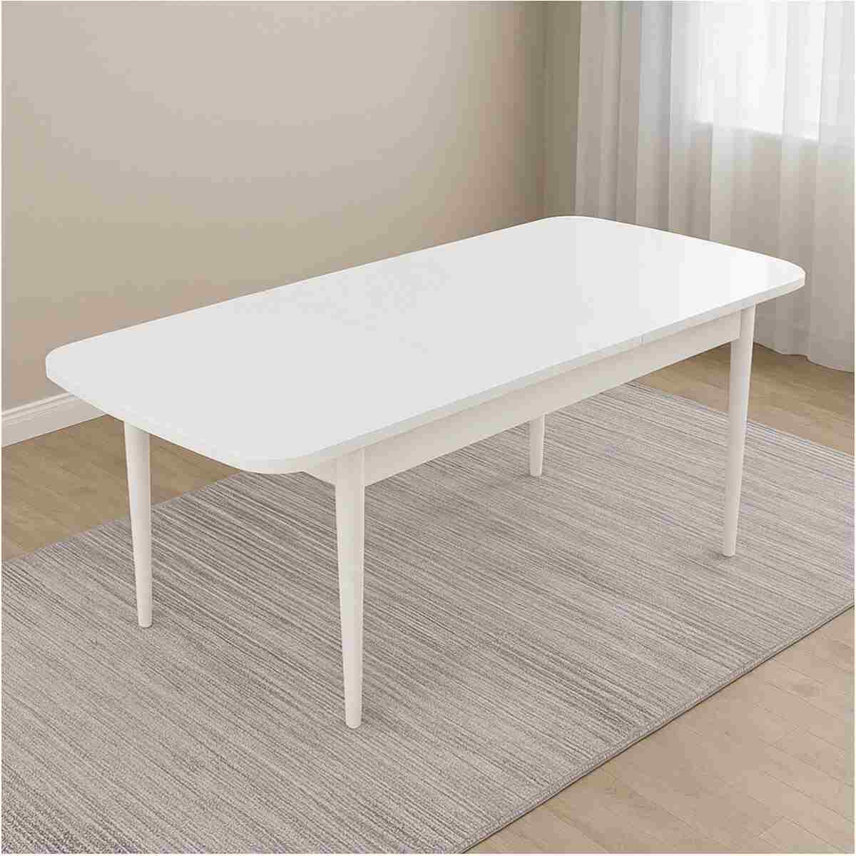 UZMHOME 80x130 Yemek Odası Takımı 6 Sandalyeli Açılır Kapanır Masa Takımı - Görsel 3