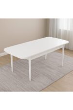UZMHOME 80x130 Yemek Odası Takımı 6 Sandalyeli Açılır Kapanır Masa Takımı - Görsel 3