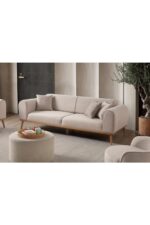 EDSY HOME Rebull 3'lü Koltuk Sütlü Kahve - Görsel 9