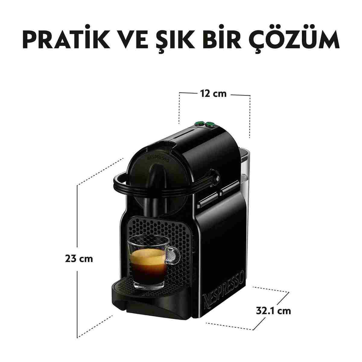 Nespresso D40 Inissia Espresso Kahve Makinesi, Siyah - Görsel 7