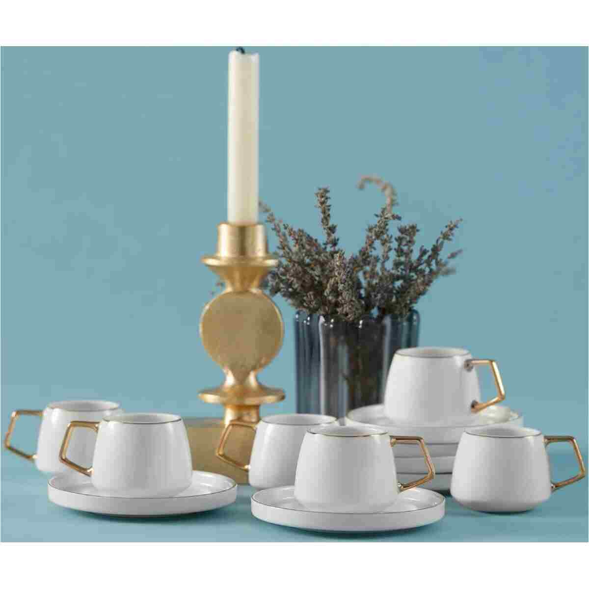 Karaca Saturn 6 Kişilik Kahve Fincanı Takımı 100 ml Gold - Görsel 11