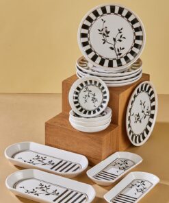 Alternative view of EMBazaar 14 Parça Sunum Set Premium Black Olive Serisi Kahvaltı Takımı Kahvaltı Seti Pasta Tabak Sunum Tabağı,Hediyelik Kahvaltı Takımı