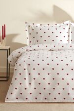 Karaca Home Amour %100 Pamuk Çift Kişilik Pike Takımı Kırmızı PP