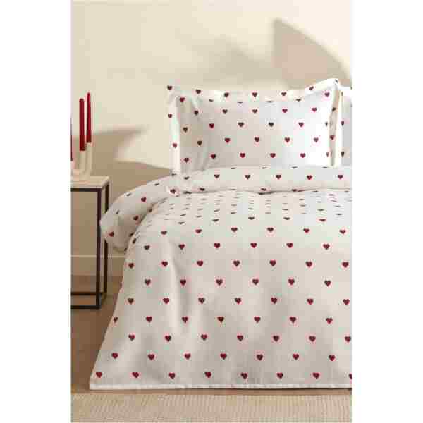 Karaca Home Amour %100 Pamuk Çift Kişilik Pike Takımı Kırmızı PP