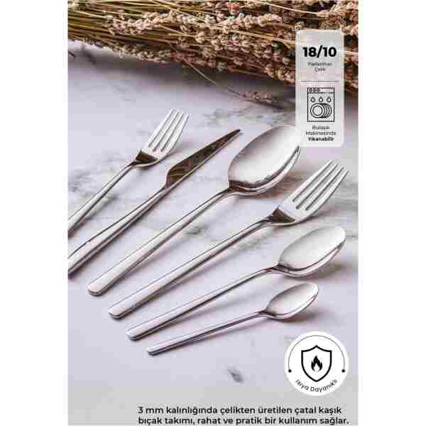 Emsan Elegance Bello 84 Parça 12 Kişilik Çatal Kaşık Bıçak Seti Lüks Kutulu