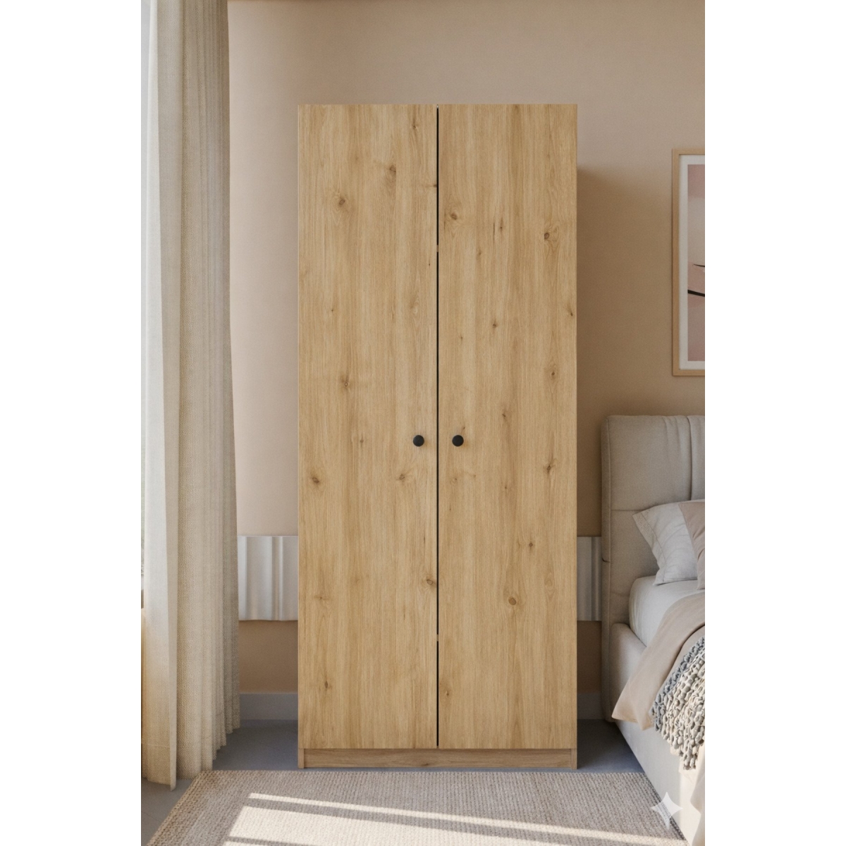 ygdecor 2 Kapaklı Elbise Dolabı Gardrop - Görsel 4