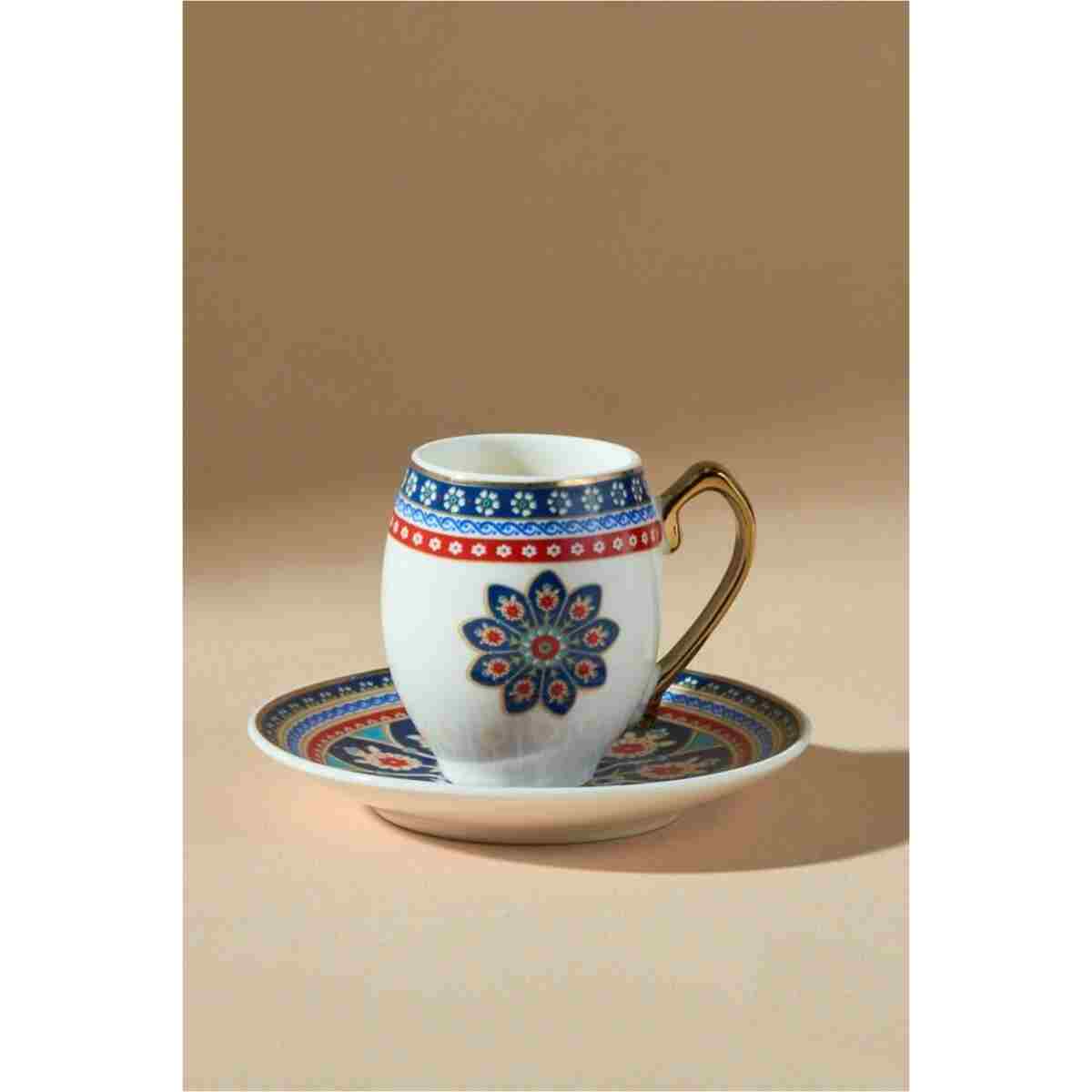 Karaca Söğüt 6 Kişilik Kahve Fincan Takımı 90 ml - Görsel 3