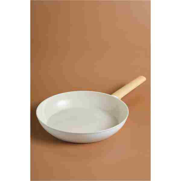 Karaca x Refika Swiss Crystal Almond Cream 0 Yağ İle Yanmaz Yapışmaz İndüksiyon Tabanlı Tava 30 Cm