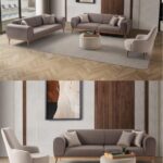 EDSY HOME Rebull 3+3+1+1 Koltuk Takımı Kahverengi + Sütlü Kahve