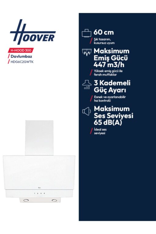 Hoover HDG6C2GWTK Davlumbaz - Görsel 6