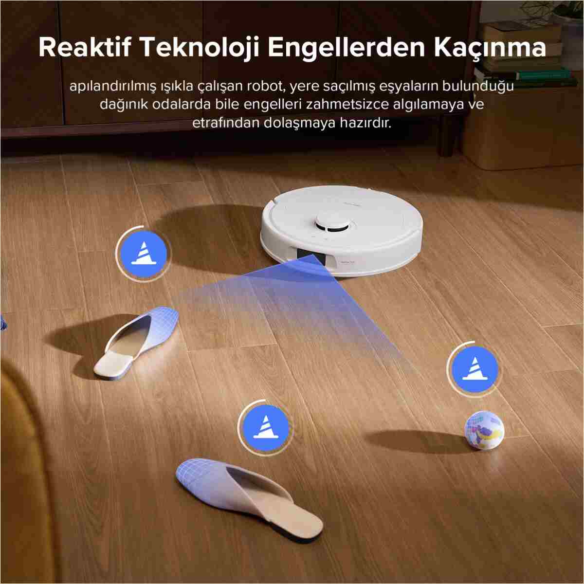 Roborock Qrevo L Akıllı Robot Süpürge - Beyaz - Görsel 12