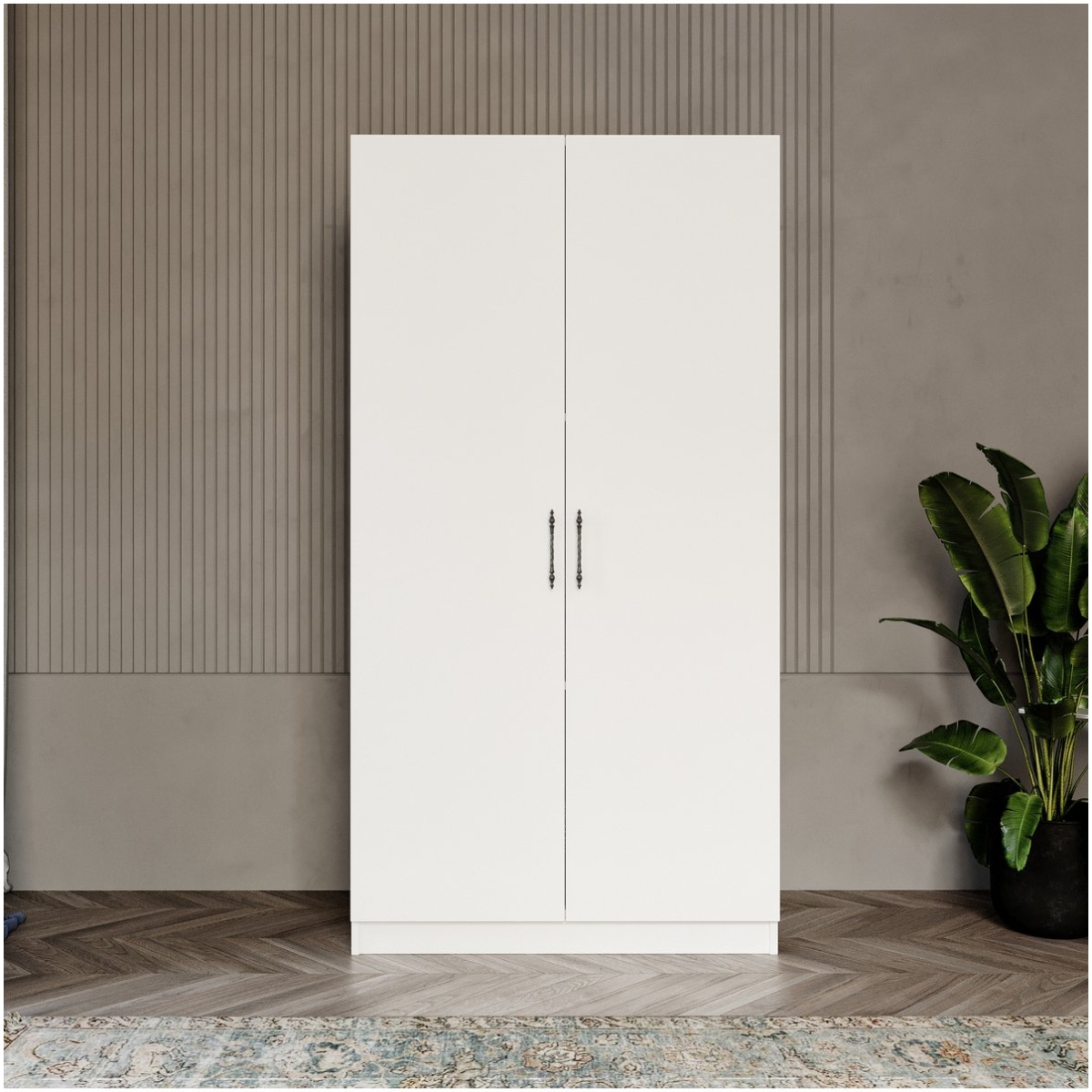 Mufi WooD %100 Mdf Iki Kapaklı Yüklük - Iki Kapaklı Dolap - Çok Amaçlı Gardrop - Görsel 5