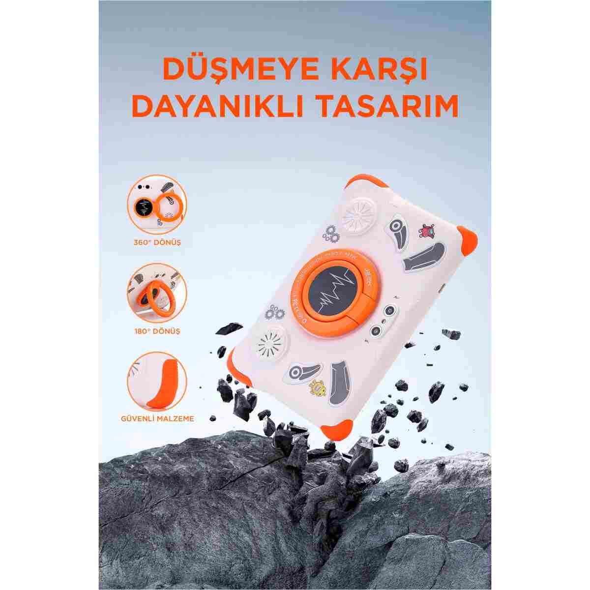 Torima Tablet 4GB 128GB Kılıf Hediyeli Çocuk Tableti T15 Mavi - Görsel 3