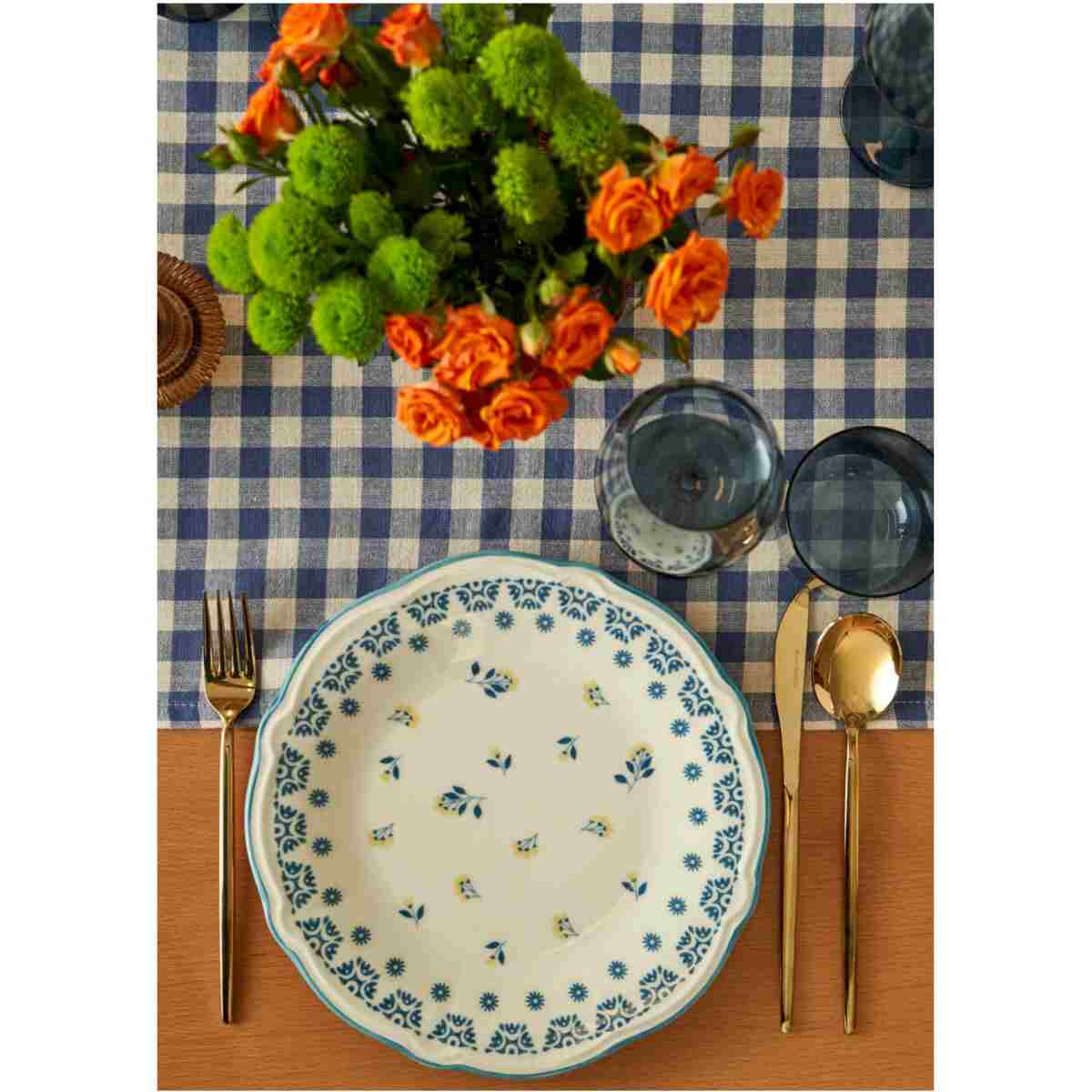 Bella Maison Mabel Stoneware 24 Parça 6 Kişilik Yemek Takımı Mavi - Görsel 5