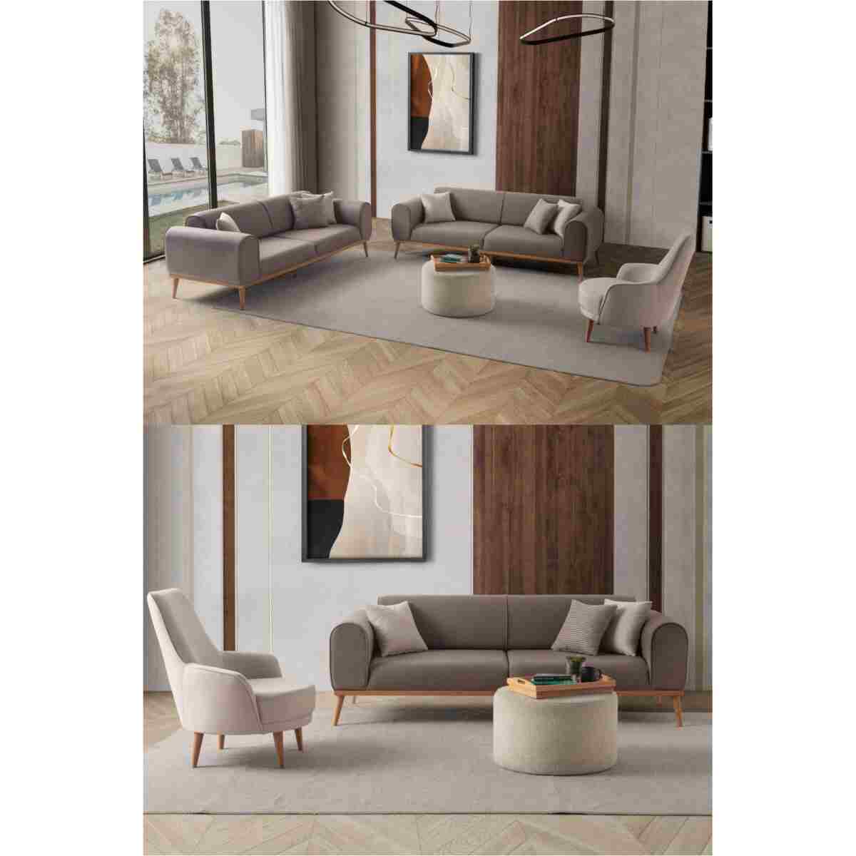 EDSY HOME Rebull 3+3+1+1 Koltuk Takımı Gri Renk - Görsel 12