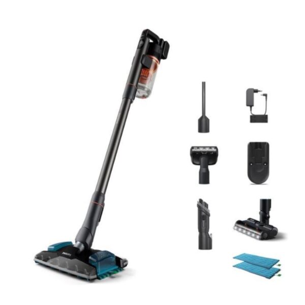 Philips 8000 Serisi Aqua Plus Kablosuz Dik Süpürge, 25.2 V, 80 dk'ya kadar Çalışma Süresi, XC8054/01