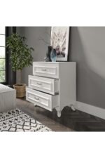 KZNMOB HOME Kartopu 3 Çekmeceli Country Şifonyer Tamamı Mdf - Görsel 2