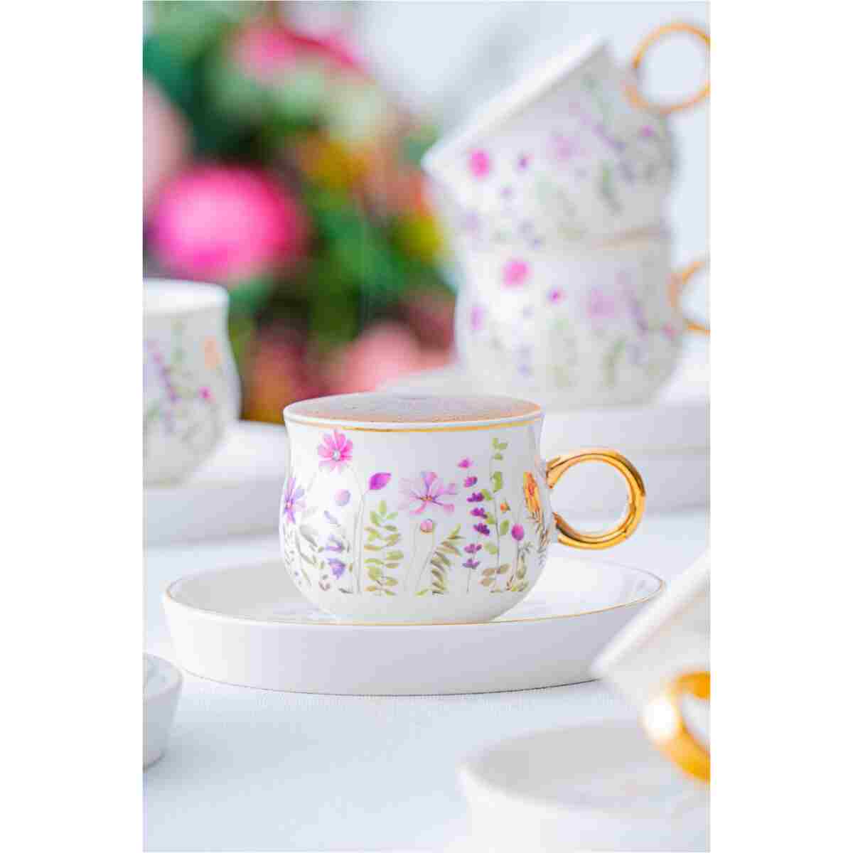 ACAR Lidya 6 Kişilik Kahve Fincanı Takımı - 90 ml - Görsel 9