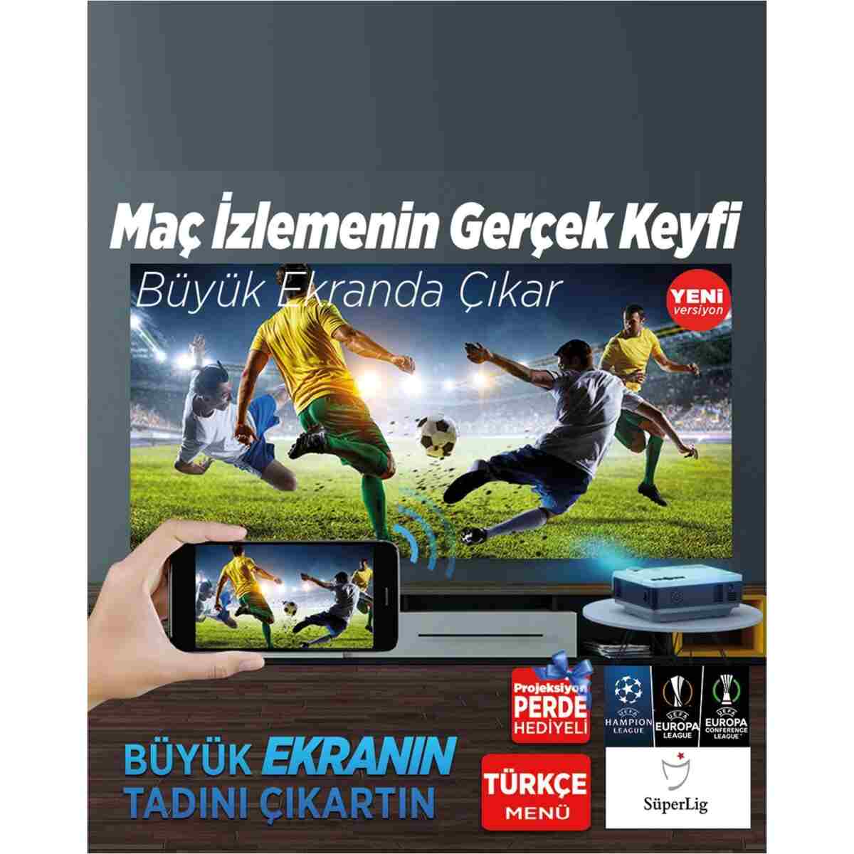 Vankyo Leisure 410 5g Wifi 1080p Destekli Lcd Led Projeksiyon Cihazı - 240 Inç Yansıtma - Dahili Hoparlör - Görsel 9