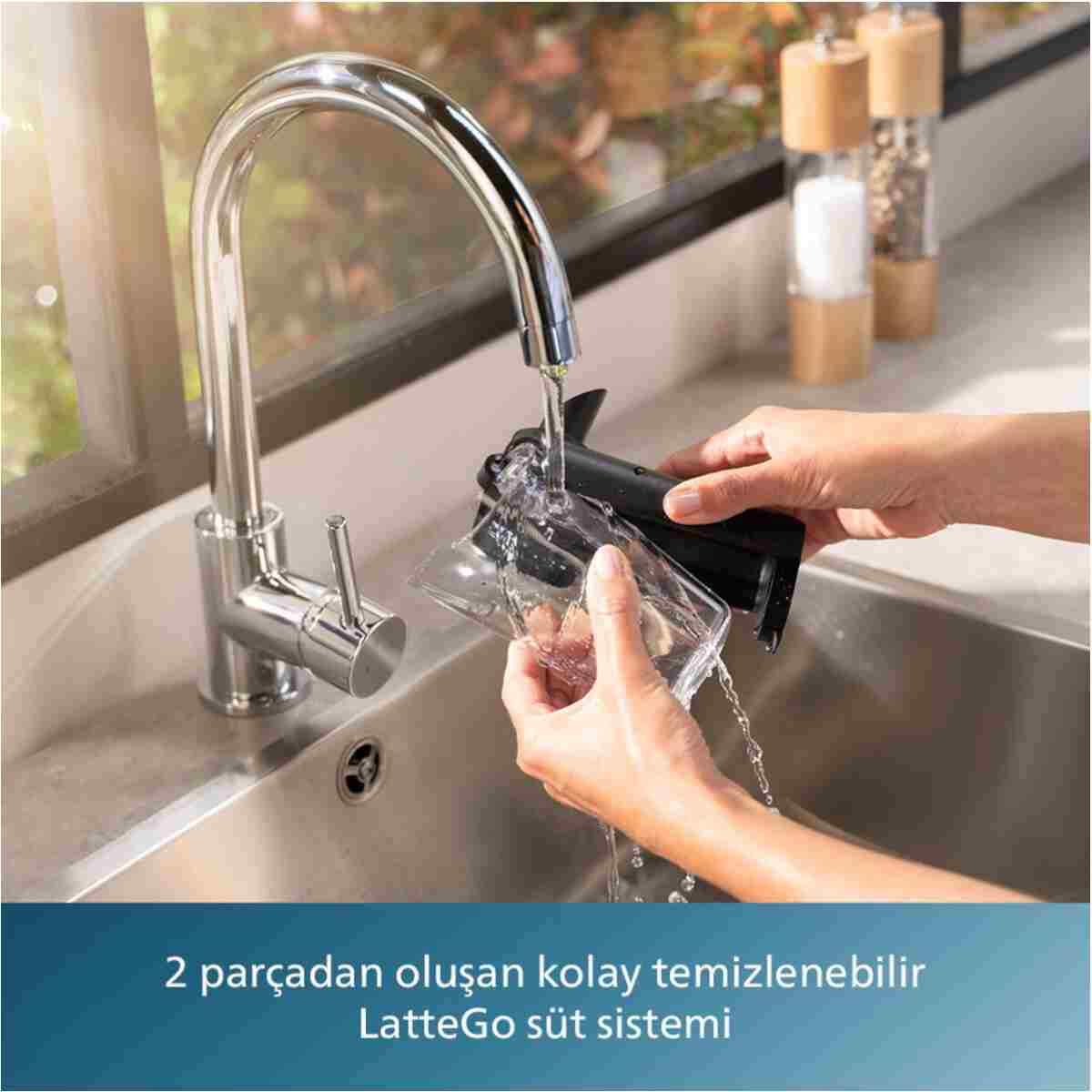 Philips 3300 Serisi LatteGo Tam Otomatik Espresso Makinesi, AquaClean Filtre, 6 İçecek Hazırlama, EP3343/50 - Görsel 19