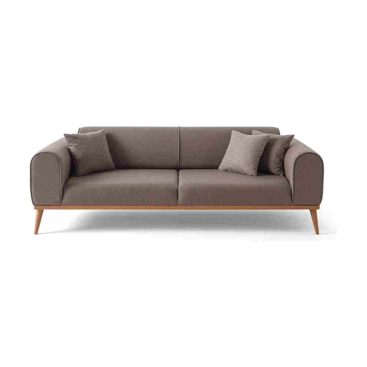 EDSY HOME Rebull 3+3+1 Koltuk Takımı Kahverengi + Sütlü Kahve - Görsel 4