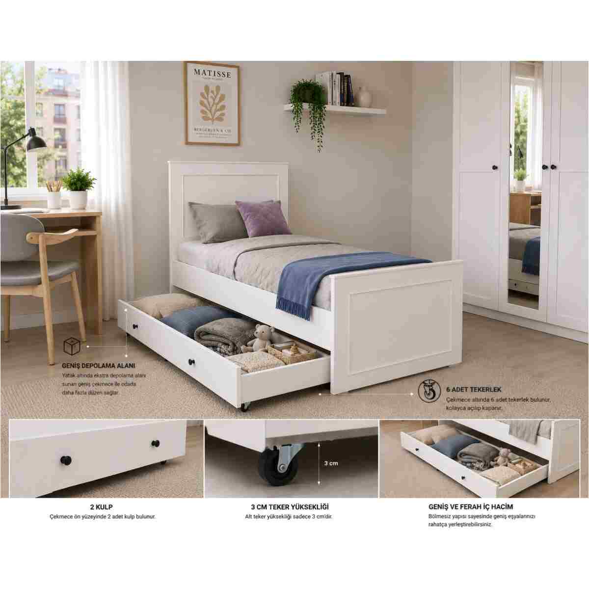 VENATTO MADRİD LARCH GENÇ ODASI (%100MDF) - Görsel 5